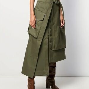New Without Tags Olive Green Utility Skirt